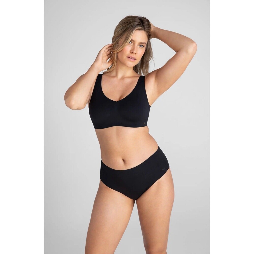 Women’s HoneyLove SoftForm Bra Size Large 38B 38C Wireless Padded Black